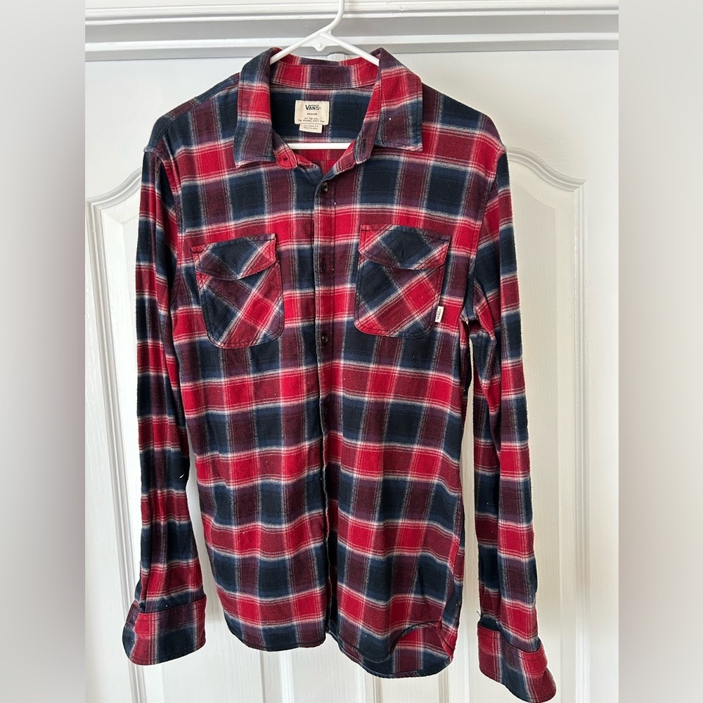 Vans Red and Black Checkered Flannel Shirt
